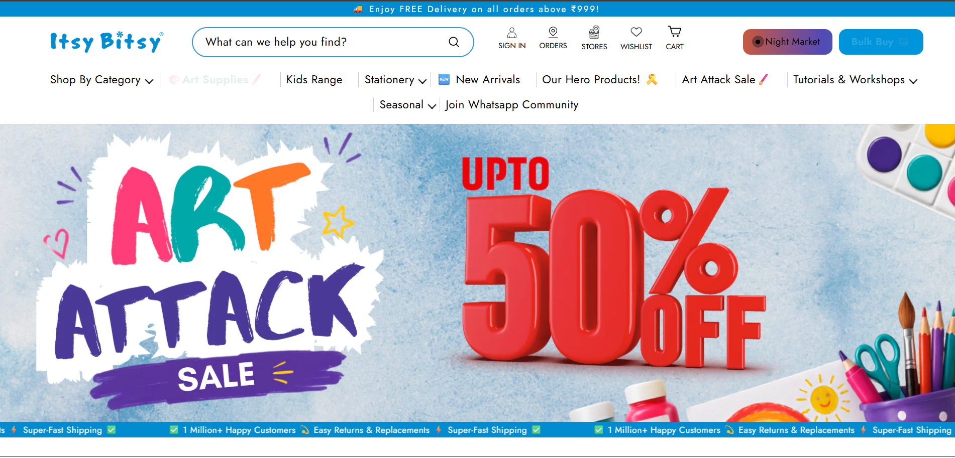 Itsy Bitsy website screenshot